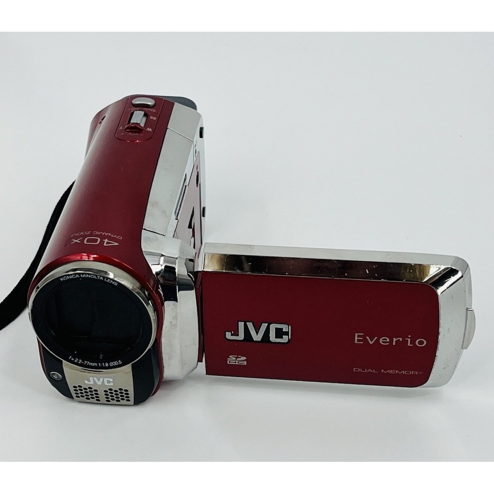JVC Everio GZ-MS120RU Flash Media Camcorder Red UNTESTED AS-IS